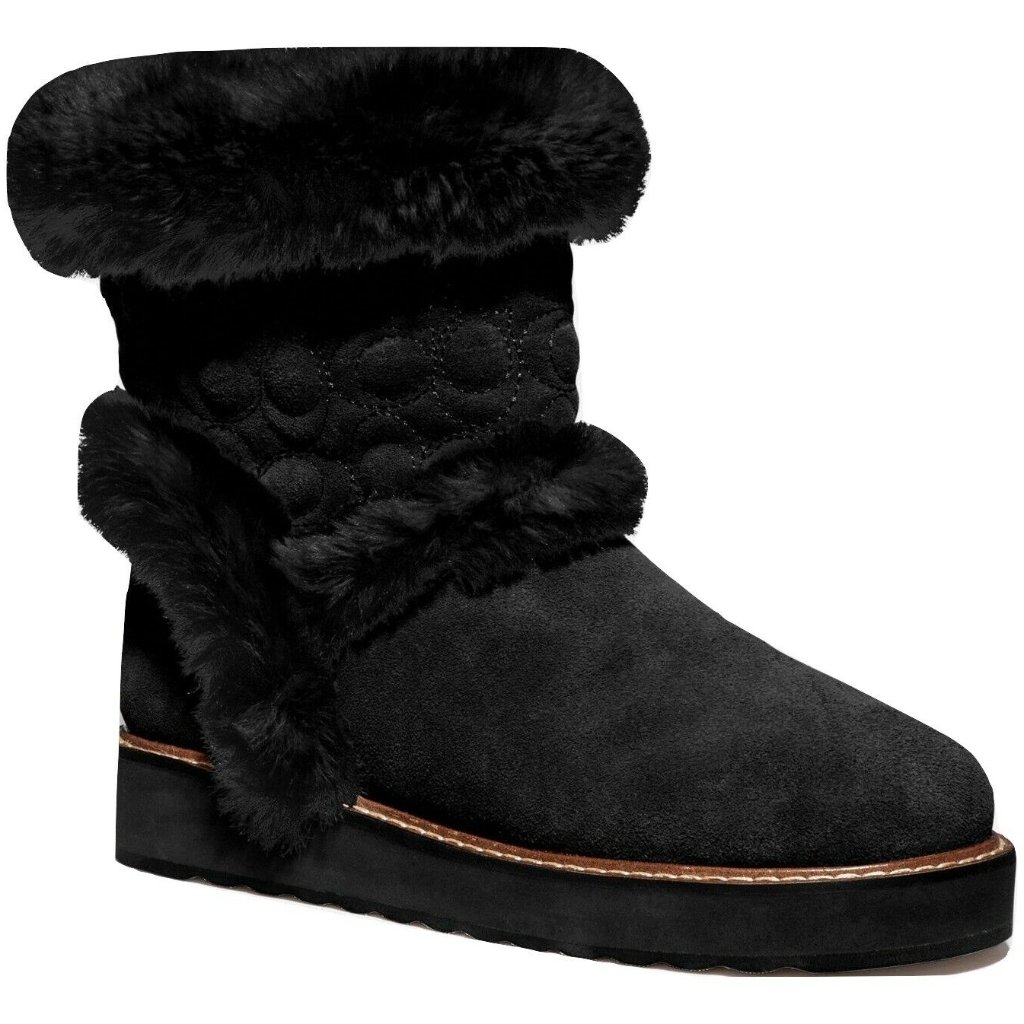 Coach Izzie Boot Suede Black